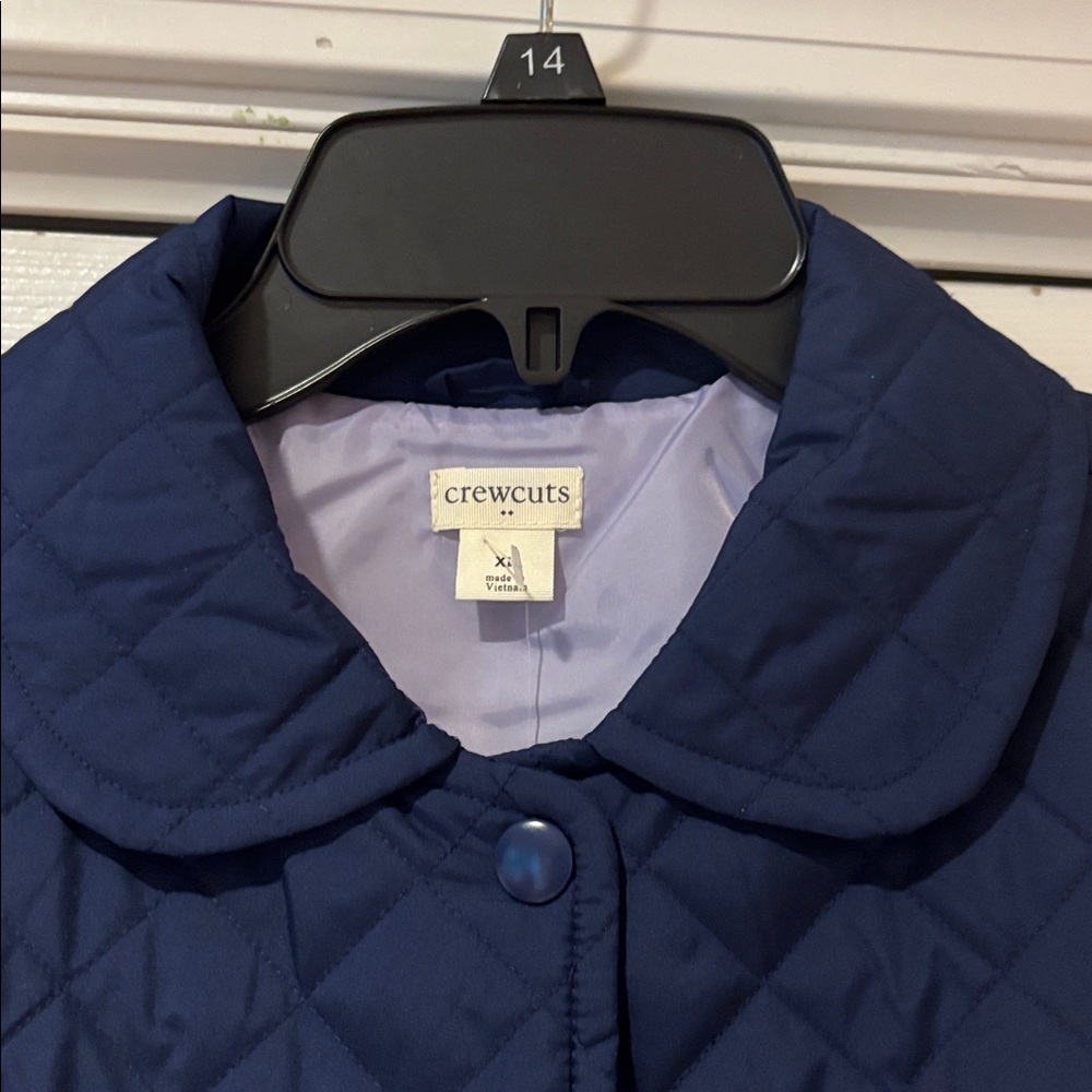NWT J. Crew Crewcuts Navy Girls' Quilted Barn Jacket XL - Picture 5 of 9